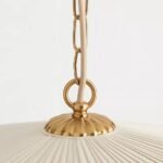 STEFANIE PLEATED SILK PENDANT | LAMPS WITH GOLD