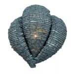 ANGUILLA BLUE WOOD BEADED SCONCE WALL LIGHT