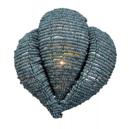 ANGUILLA BLUE WOOD BEADED SCONCE WALL LIGHT