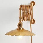 GRETA BRASS GOLD SCALLOPED ACCORDION WALL SCONCE