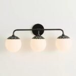 BLACK PAIGE TRIPLE BATH VANITY WALL SCONCE