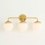 BRASS PAIGE TRIPLE BATH VANITY WALL SCONCE