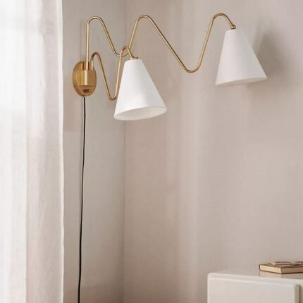 ONDA DOUBLE IRON PLUG-IN WALL SCONCE
