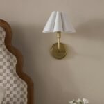 WHITE REGINA ANDREW POLLY SCALLOPED SHADED METAL WALL SCONCE