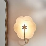 LEELA ALABASTER FLOWER BATHROOM WALL SCONCE