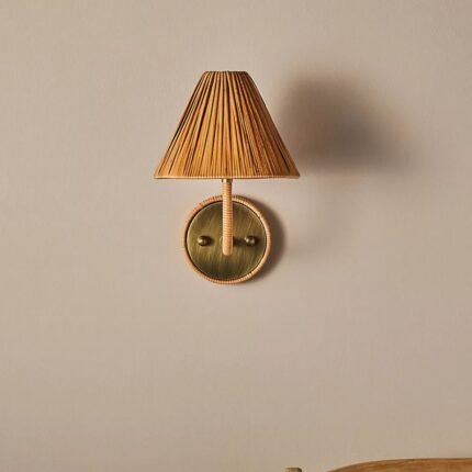 DELPHINE RATTAN WALL SCONCE