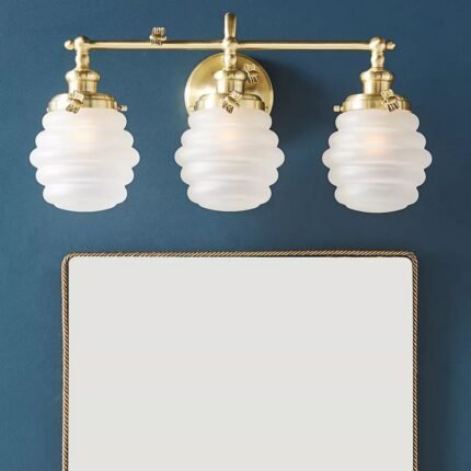 BUMBLEBEE GLASS AND METAL VANITY LIGHT