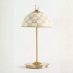 MOCHA MACKENZIE-CHILDS CORDLESS LED DOME TABLE LAMP