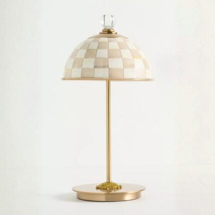 MOCHA MACKENZIE-CHILDS CORDLESS LED DOME TABLE LAMP