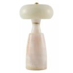 NATURAL MARZELA WASHED MARBLE SCULPTURAL RECHARGEABLE TABLE LAMP