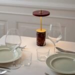 ASTERIA MOVE MINI MARBLE CORDLESS RECHARGEABLE TABLE LAMP IN RED