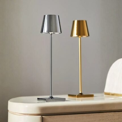 POLDINA PRO MICRO METALLIC CORDLESS RECHARGEABLE LED TABLE LIGHT