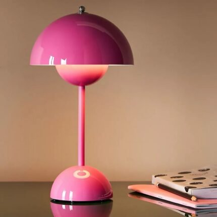 FLOWERPOT V9 PINK CORDLESS RECHARGEABLE LED TABLE LAMP