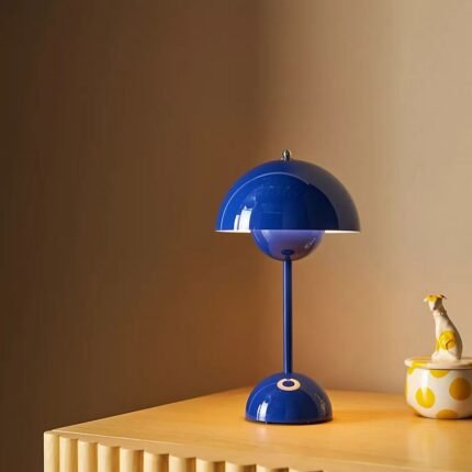 FLOWERPOT V9 BLUE CORDLESS RECHARGEABLE LED TABLE LAMP
