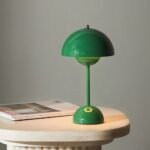 FLOWERPOT V9 GREEN CORDLESS RECHARGEABLE LED TABLE LAMP