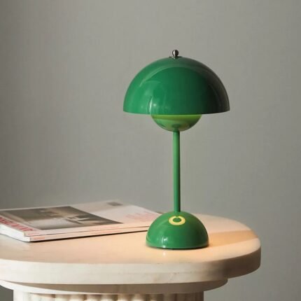 FLOWERPOT V9 GREEN CORDLESS RECHARGEABLE LED TABLE LAMP