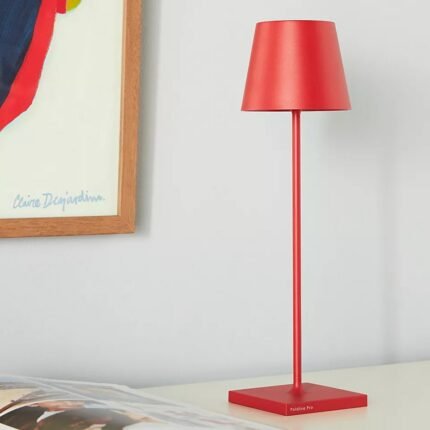 POLDINA PRO RED CORDLESS RECHARGEABLE LED TABLE LAMP
