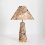 LULU FRANCOIS PRINTED FABRIC UPHOLSTERED EMPIRE TABLE LAMP