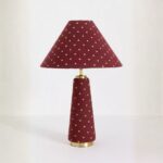 LULU PINK PRINTED FABRIC UPHOLSTERED EMPIRE TABLE LAMP