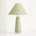 LULU IRENA PRINTED FABRIC UPHOLSTERED EMPIRE TABLE LAMP