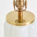 WHITE SCALLOPED GLASS LAMP BASE