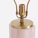 MAUVE SCALLOPED GLASS LAMP BASE