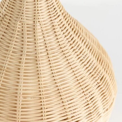BROWN WICKER BASE FOR A LAMP