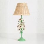 ANEMONE FLORAL TOLE IRON TABLE LAMP