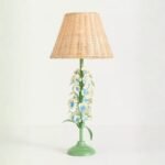 HYDRANGEA FLORAL TOLE IRON TABLE LAMP