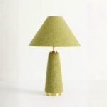 LULU GREEN LINEN TABLE LAMP