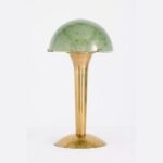 MERVE KAHRAMAN GREEN MUSHROOM GLASS TABLE LAMP FROM THE CABINET OF CURIOSITIES