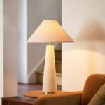 LULU LINEN EMPIRE STYLE BUFFET TABLE LAMP