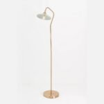 GRETA GREY SCALLOPED METAL READING FLOOR LAMP