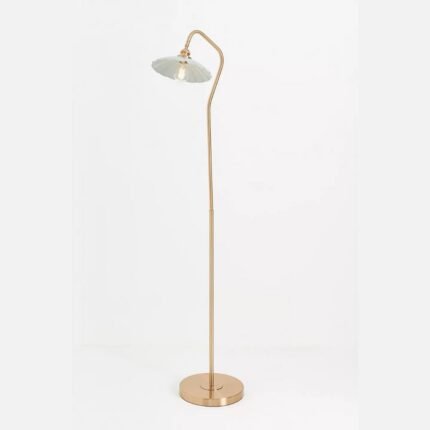 GRETA GREY SCALLOPED METAL READING FLOOR LAMP