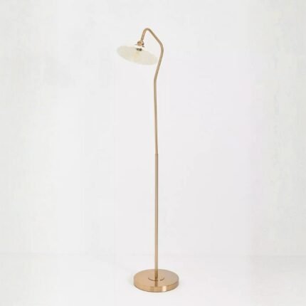 GRETA TOFU SCALLOPED METAL READING FLOOR LAMP