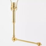 ARTICULATING ANTIQUE BRASS FLOOR LAMP BASE DESIGN