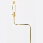 WAVE CURVED ANTIQUE BRASS FLOOR LAMP BASE DESIGN