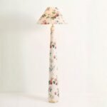 LULU CAMILLE PRINTED FABRIC UPHOLSTERED EMPIRE FLOOR LAMP
