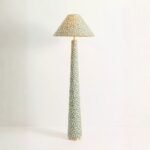 LULU IRENA PRINTED FABRIC UPHOLSTERED EMPIRE FLOOR LAMP