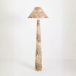 LULU FRANCOIS PRINTED FABRIC UPHOLSTERED EMPIRE FLOOR LAMP