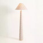 LULU LEORA PRINTED FABRIC UPHOLSTERED EMPIRE FLOOR LAMP