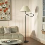 ALAMEDA FLOOR LAMP WITH FORGED IRON FRAME