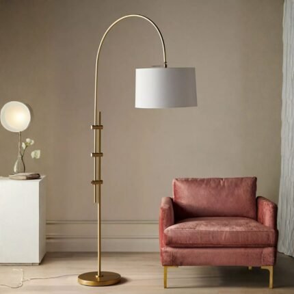 REGINA ANDREW FLOOR LAMP WITH OVERARCHING DESIGN