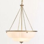 THE ELOISE WHITE SCALLOP MILK GLASS CHANDELIER