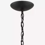 TROY FLORIAN BLACK 5 LIGHT CHANDELIER
