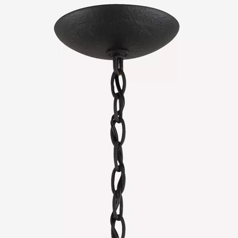 TROY FLORIAN BLACK 5 LIGHT CHANDELIER