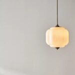 ELOISE SCALLOPED MILK GLASS PENDANT LIGHT IN WHITE