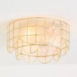 HEATHER SCALLOPED CAPIZ FLUSH MOUNT CEILING LIGHT
