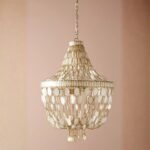 OVAL CAPIZ SHELL CHANDELIER LIGHT