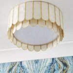 MADELYN FACETED CAPIZ FLUSH MOUNT CEILING LIGHT